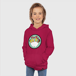 Толстовка детская хлопковая Simpsons bowling, цвет: маджента — фото 2