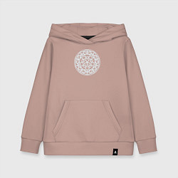 Толстовка детская хлопковая Мандала восточная, цвет: пыльно-розовый