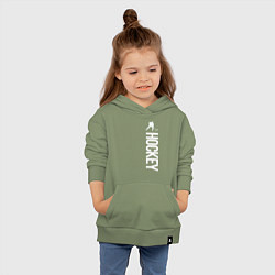 Толстовка детская хлопковая Hockey, цвет: авокадо — фото 2