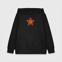 Толстовка детская хлопковая СССР звезда, цвет: черный