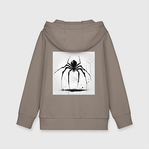 Детская толстовка-худи Чёрный паук, Редан / Утренний латте – фото 2