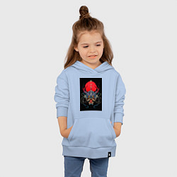 Толстовка детская хлопковая Голова японского дракона, цвет: мягкое небо — фото 2