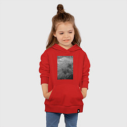 Толстовка детская хлопковая Чёрные пузыри, цвет: красный — фото 2