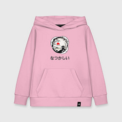 Толстовка детская хлопковая Ностальгия - японские иероглифы, цвет: светло-розовый