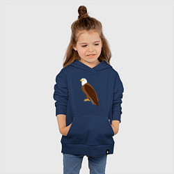 Толстовка детская хлопковая Красивый орёл, цвет: тёмно-синий — фото 2