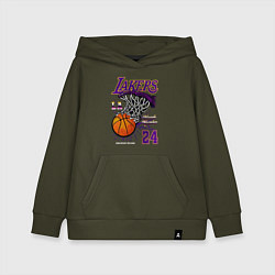 Толстовка детская хлопковая LA Lakers Kobe, цвет: хаки