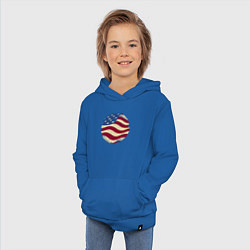 Толстовка детская хлопковая Flag USA, цвет: синий — фото 2