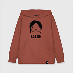 Толстовка детская хлопковая Дуайт Шрут, цвет: кирпичный