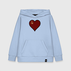Толстовка детская хлопковая Сердце СССР, цвет: мягкое небо