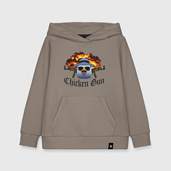 Толстовка детская хлопковая Chicken gun game, цвет: утренний латте