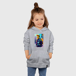 Толстовка детская хлопковая Барт Симпсон - городская фантазия, цвет: меланж — фото 2
