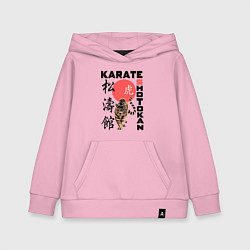 Толстовка детская хлопковая Карате шотокан, цвет: светло-розовый