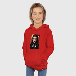 Толстовка детская хлопковая Уэнсдей А, цвет: красный — фото 2