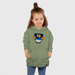 Толстовка детская хлопковая Значок болельщика TQ Brawl Stars, цвет: авокадо — фото 2
