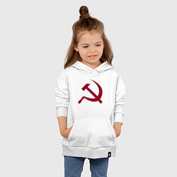 Толстовка детская хлопковая Серп & Молот, цвет: белый — фото 2