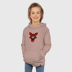 Толстовка детская хлопковая Пиксельный Фокси, цвет: пыльно-розовый — фото 2