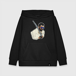 Толстовка детская хлопковая White samurai, цвет: черный