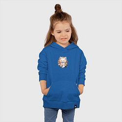 Толстовка детская хлопковая Счастливый лисёнок, цвет: синий — фото 2