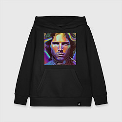 Детская толстовка-худи Jim Morrison neon portrait art