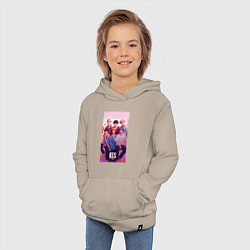 Толстовка детская хлопковая BTS art anime style, цвет: миндальный — фото 2