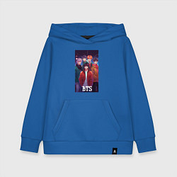 Толстовка детская хлопковая Kpop BTS art style, цвет: синий