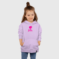 Толстовка детская хлопковая Розовый логотип Барби, цвет: лаванда — фото 2