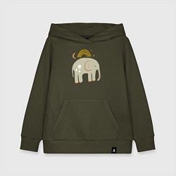 Толстовка детская хлопковая Elephants world, цвет: хаки