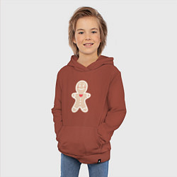 Толстовка детская хлопковая Весёлый пряничек, цвет: кирпичный — фото 2