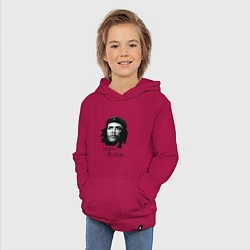 Толстовка детская хлопковая Че Гевара черно белое, цвет: маджента — фото 2