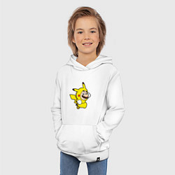 Толстовка детская хлопковая Марио пикачу, цвет: белый — фото 2