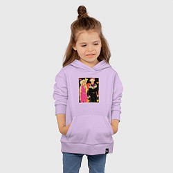 Толстовка детская хлопковая Ковбои Барби и Кен, цвет: лаванда — фото 2