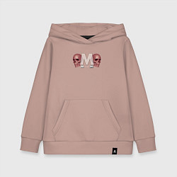 Толстовка детская хлопковая Depeche Mode - Skulls Memento Mori, цвет: пыльно-розовый