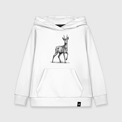 Толстовка детская хлопковая Косуля, цвет: белый