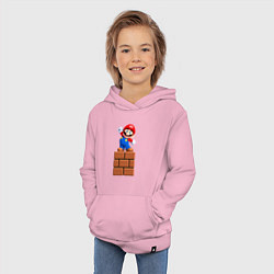 Толстовка детская хлопковая Маленький Марио, цвет: светло-розовый — фото 2
