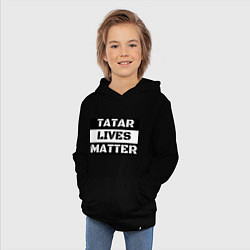 Толстовка детская хлопковая Tatar lives matter, цвет: черный — фото 2