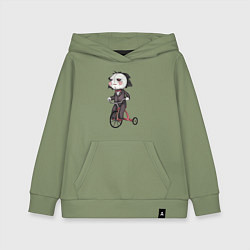 Толстовка детская хлопковая Saw bike, цвет: авокадо