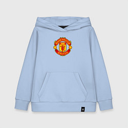 Толстовка детская хлопковая Манчестер Юнайтед фк спорт, цвет: мягкое небо