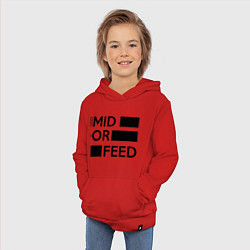 Толстовка детская хлопковая Mid or feed, цвет: красный — фото 2