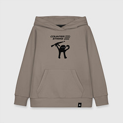 Толстовка детская хлопковая Counter strike 2 мем, цвет: утренний латте