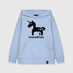 Толстовка детская хлопковая Neural Pony, цвет: мягкое небо
