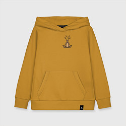 Детская толстовка-худи Олень медитирует