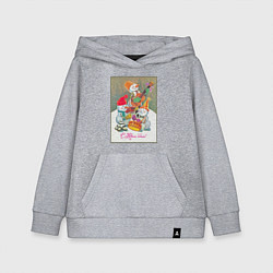 Толстовка детская хлопковая Снеговики музыканты, цвет: меланж
