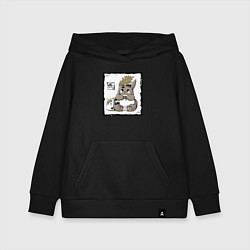 Толстовка детская хлопковая Тоторо малыш, цвет: черный