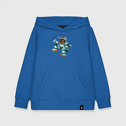 Толстовка детская хлопковая Обезьянка космонавт, цвет: синий