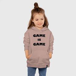 Толстовка детская хлопковая Game is game, цвет: пыльно-розовый — фото 2