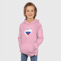 Толстовка детская хлопковая 90 регион Московская область, цвет: светло-розовый — фото 2