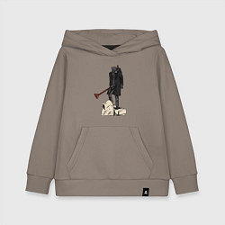 Толстовка детская хлопковая Камерамен победил скибиди туалет, цвет: утренний латте