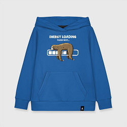 Толстовка детская хлопковая Ленивая загрузка, цвет: синий