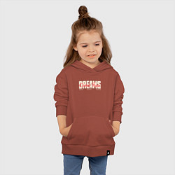 Толстовка детская хлопковая Dreams come true, цвет: кирпичный — фото 2