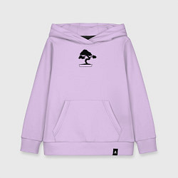 Толстовка детская хлопковая Японское дерево бонсай, цвет: лаванда